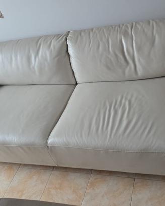 Divano in pelle bege