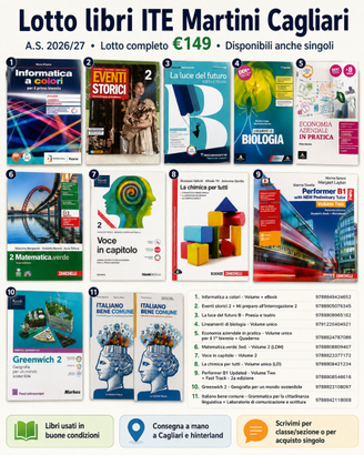 Lotto libri scolastici ITE Pietro Martini/Azuni
