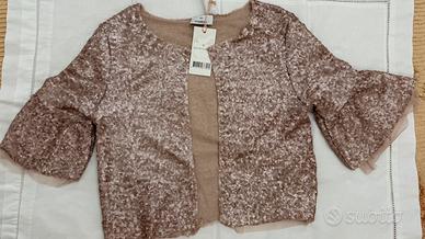 Coprispalla/bolero donna Motivi tg S rosa/dorato