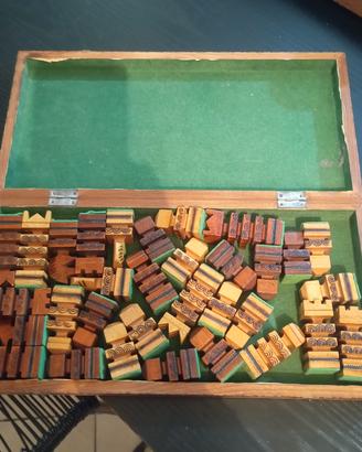 Scacchiera in legno fatta a mano fine anni70