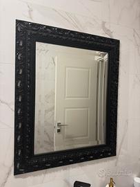 Specchio con cornice barocco nero 70Lx85H