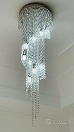 lampadario con cristalli