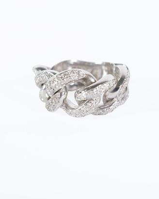 Anello catena in oro e diamanti
