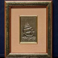 Quadretto bounty lastra argento 925 anni 80