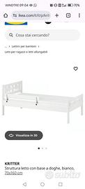 Letto Ikea bimbo, materasso e lenzuola