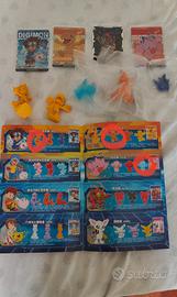 Lotto 4 pupazzetti Digimon con carta