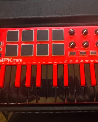 Akai MPK Mini MKII Red con custodia e cavo