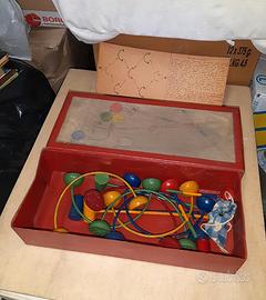 Vecchio gioco legno da tavolo croquet