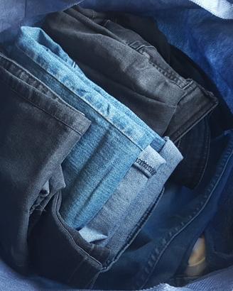 Lotto 9 paia jeans bambina/ragazza + omaggio