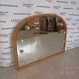 Grande Specchio in Bambù con luci