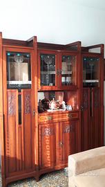 Sala da pranzo in ciliegio stile liberty fine '800