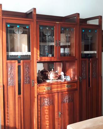 Sala da pranzo in ciliegio stile liberty fine '800