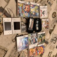 nintendo dsi con giochi caricatore e custodia