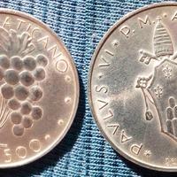 moneta argento 500 lire Vaticano e altre