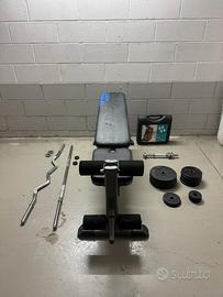 Pesi palestra e panca regolabile