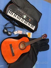 lotto strumenti: chitarra+pianola