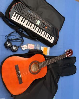lotto strumenti: chitarra+pianola