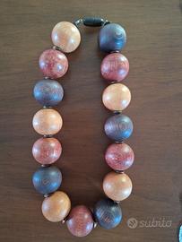 Collana in legno naturale