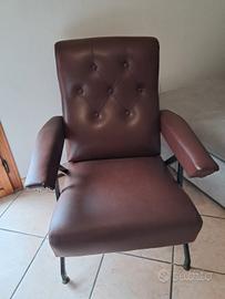 Poltrona vintage reclinabile 