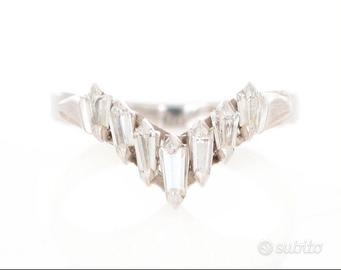 Anello in Platino 900 con 7 Diamanti Naturali – 0,