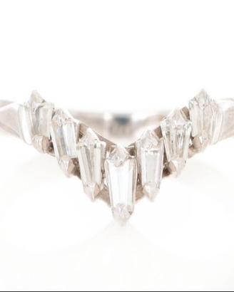 Anello in Platino 900 con 7 Diamanti Naturali – 0,