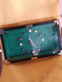 orologio da parete forma biliardo 