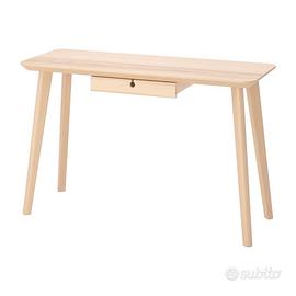Scrivania Ikea Lisabo Legno Frassino, 118x45 cm