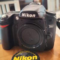 Nikon D80 Solo Body + accessori + 2 SD