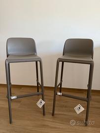 Coppia di sgabelli Nardi mod. Faro colore Tortora