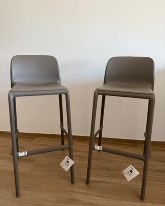 Coppia di sgabelli Nardi mod. Faro colore Tortora