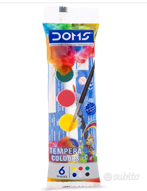 Doms Set 6 Tempere 3 ml con Pennello – Colori Viva