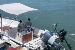 Barca + motore + motore second + carrello d'alaggi