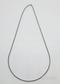 COD.1200B.25 COLLANA ORO BIANCO TORCION 18K 750