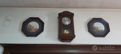 due quadri di paesaggio con cornice ottagonale