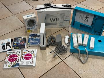 Nintendo wii pack completo + 4 giochi + 4 controll