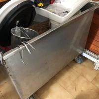 carrello in acciaio + insacatrice 