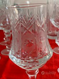 Servizio di bicchieri cristallo anni 70