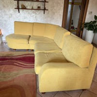 Divano angolare in alcantara
