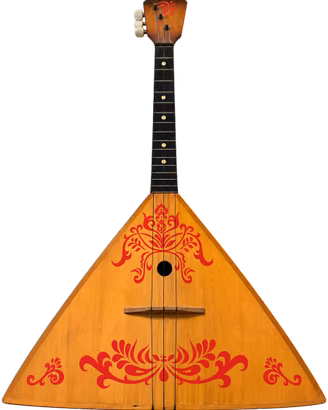 Balalaika russa decorata tradizionale