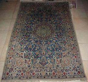 Tappeto NAIN 191 X 125 a mano PERSIA Lana seta+cer