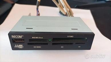 Card reader lettore memory card PC + porta USB