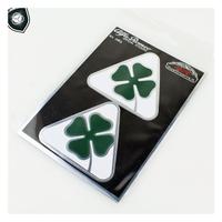 Coppia di adesivi quadrifoglio verde alfa