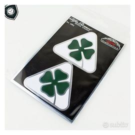 Coppia di adesivi quadrifoglio verde alfa