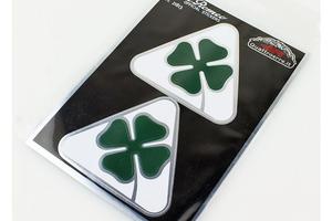 Coppia di adesivi quadrifoglio verde alfa