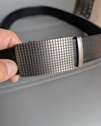 Cintura in pelle con regolazione automatico 