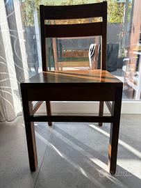 Sedie legno massiccio stile etnico lineare