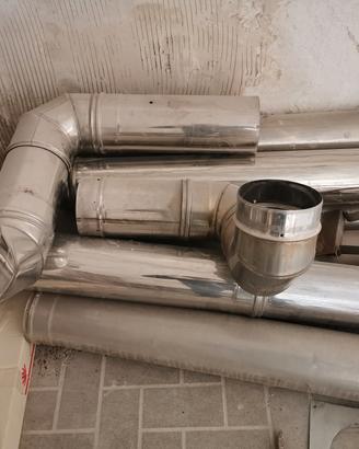 canne fumarie in acciaio 