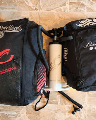 KIT kitesurf completo Cabrinha 8 e 12 mt e tavole