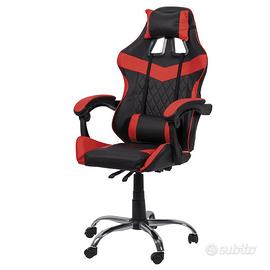Sedia da gaming rossa nuova