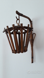 Rara lanterna vintage in bambù